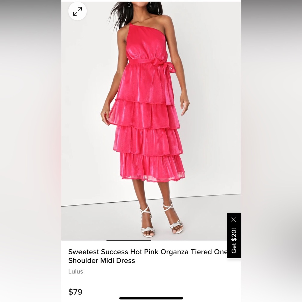 Pink midi dress